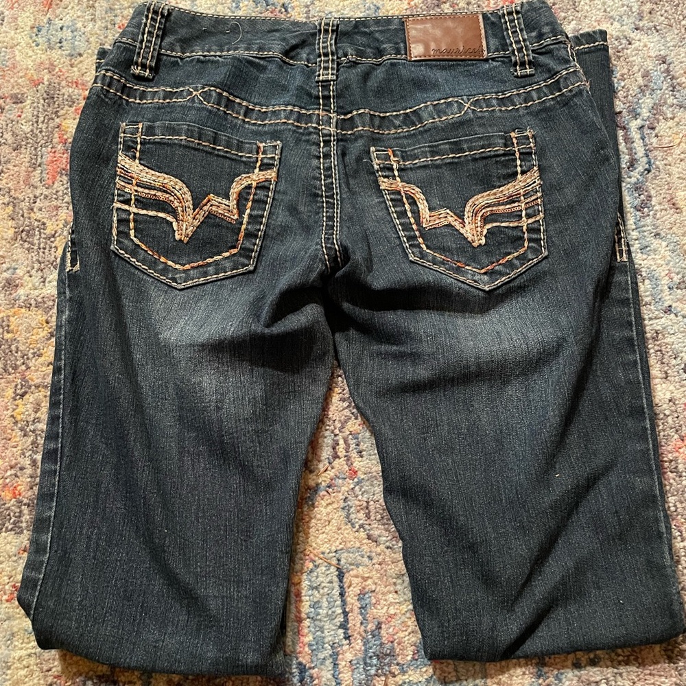 Maurice Dark Blue Denim Jeans with Embroidered Pockets